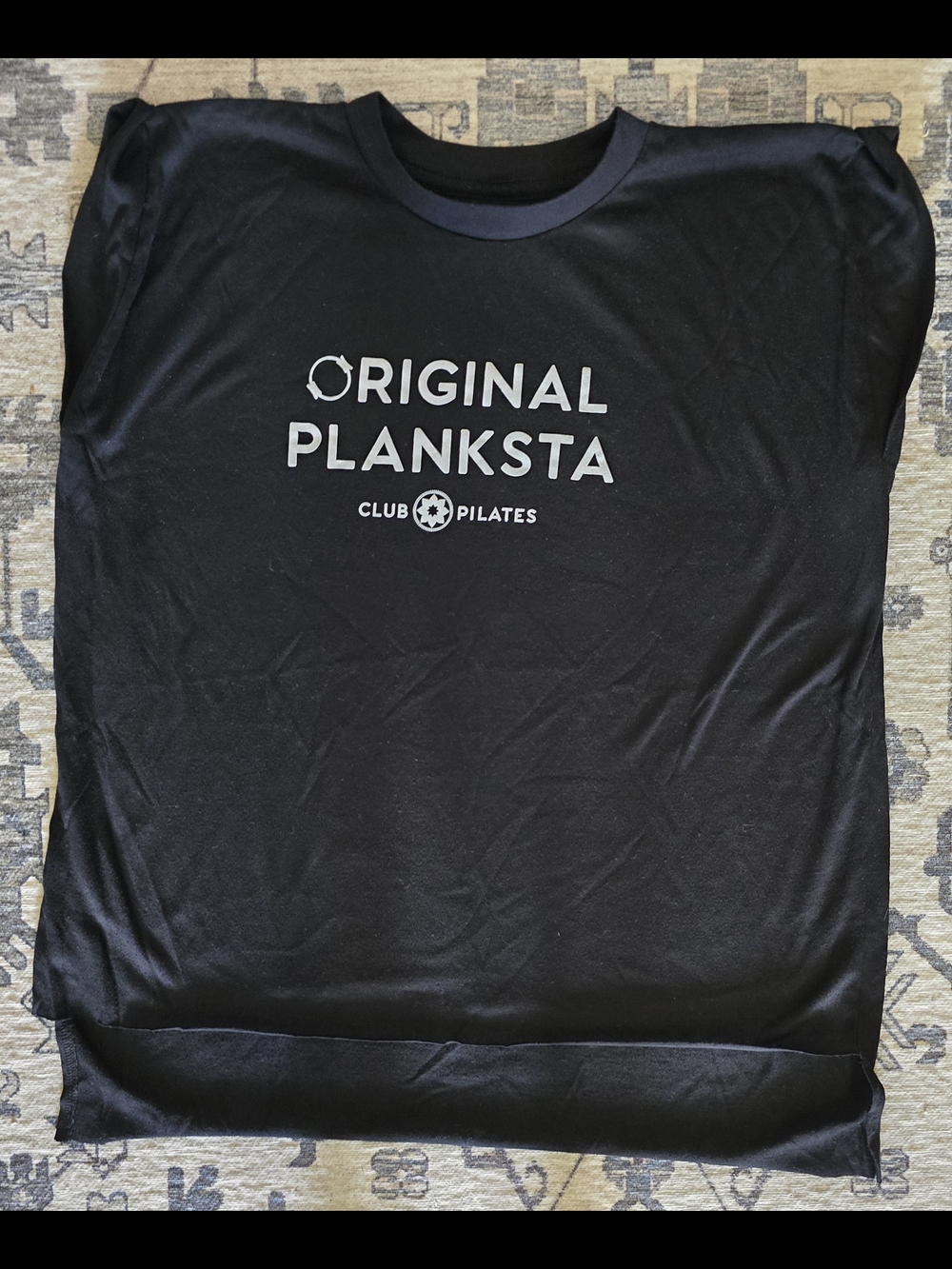 Club Pilates "Original Planksta" Women’s Muscle Tee - Black